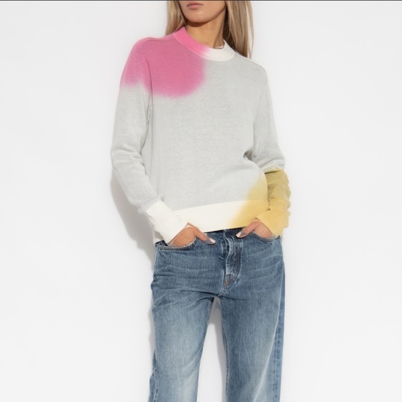 Zadig & Voltaire-Multicolored Montana Cosmo Palmtree Longsleeve Pullover Sweater - Picture 2 of 9